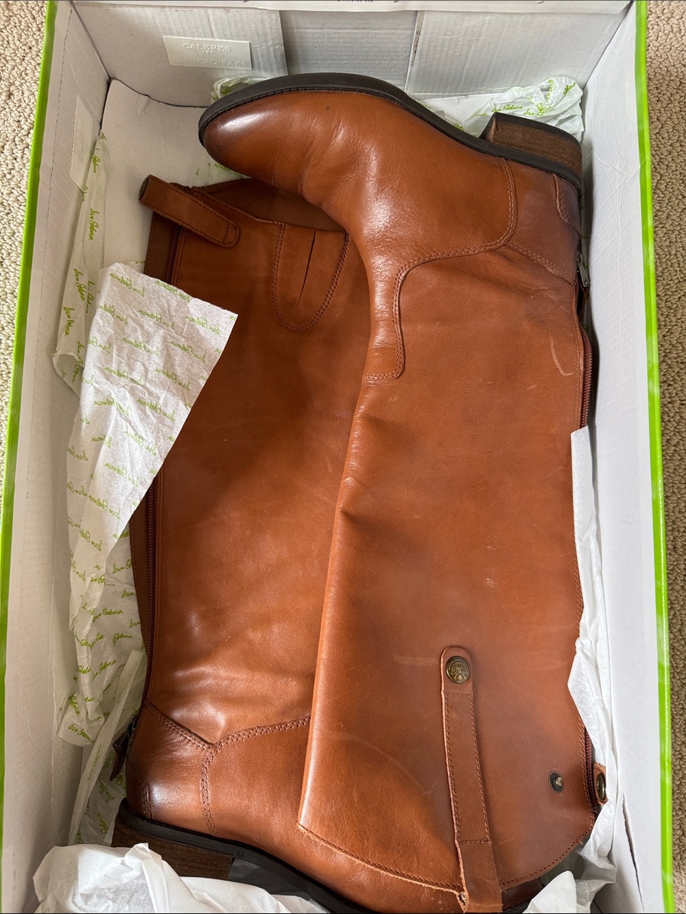 Women’s Tan Leather Knee-High Boots Sam Edelman